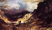 Albert Bierstadt A Storm in the Rocky Mountains, Mr. Rosalie oil painting reproduction